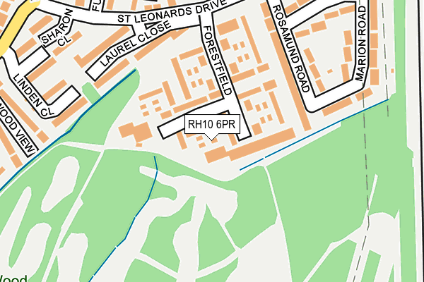 RH10 6PR map - OS OpenMap – Local (Ordnance Survey)