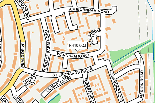 RH10 6QJ map - OS OpenMap – Local (Ordnance Survey)