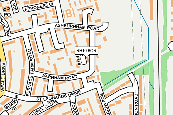 RH10 6QR map - OS OpenMap – Local (Ordnance Survey)