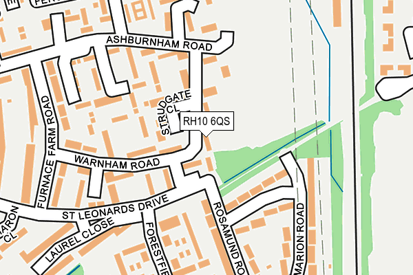 RH10 6QS map - OS OpenMap – Local (Ordnance Survey)