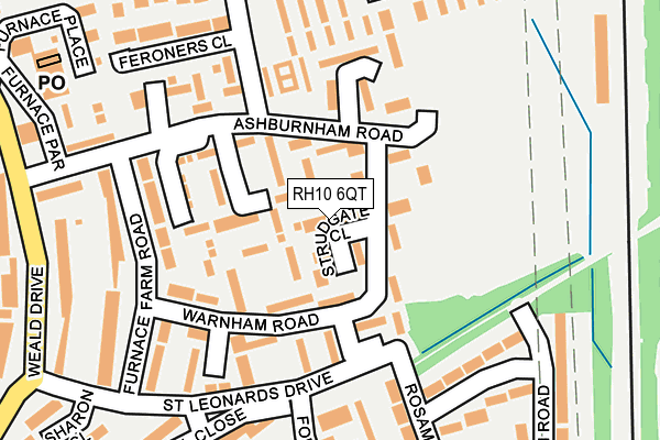 RH10 6QT map - OS OpenMap – Local (Ordnance Survey)