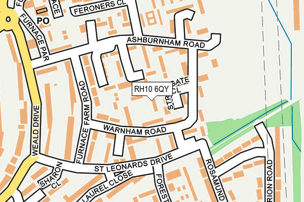 RH10 6QY map - OS OpenMap – Local (Ordnance Survey)