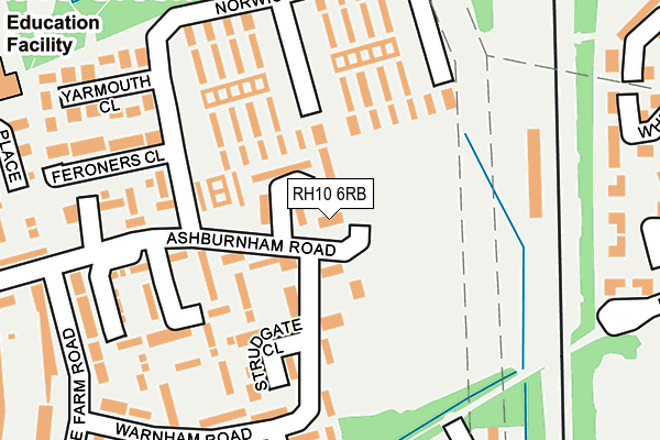 RH10 6RB map - OS OpenMap – Local (Ordnance Survey)