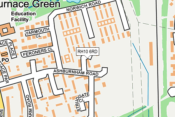 RH10 6RD map - OS OpenMap – Local (Ordnance Survey)
