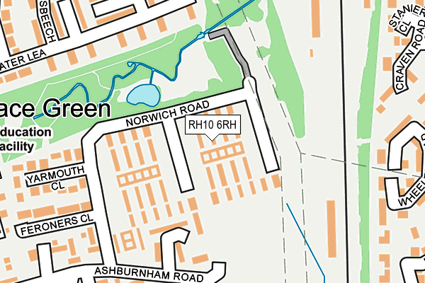 RH10 6RH map - OS OpenMap – Local (Ordnance Survey)