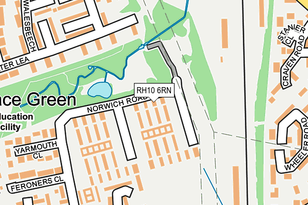 RH10 6RN map - OS OpenMap – Local (Ordnance Survey)