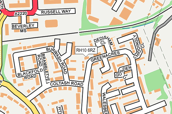 RH10 6RZ map - OS OpenMap – Local (Ordnance Survey)