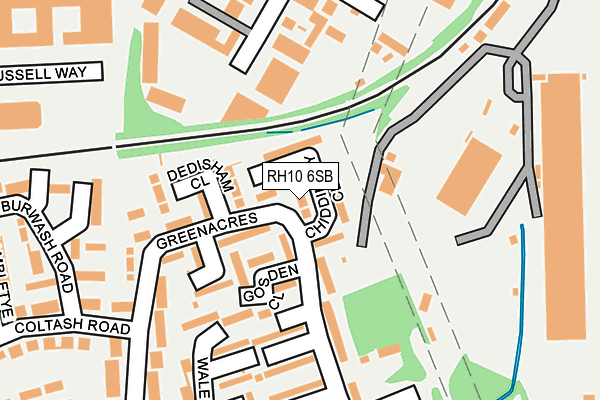 RH10 6SB map - OS OpenMap – Local (Ordnance Survey)