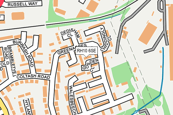 RH10 6SE map - OS OpenMap – Local (Ordnance Survey)