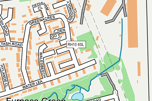 RH10 6SL map - OS OpenMap – Local (Ordnance Survey)