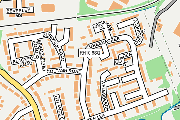 RH10 6SQ map - OS OpenMap – Local (Ordnance Survey)