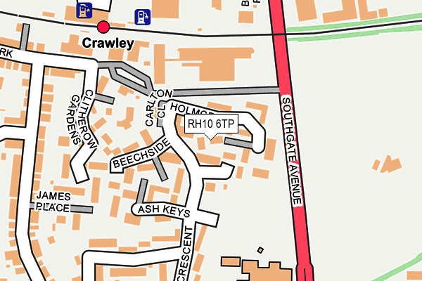 RH10 6TP map - OS OpenMap – Local (Ordnance Survey)