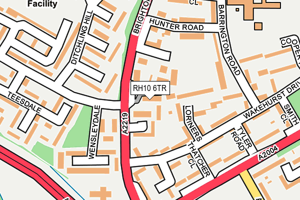 RH10 6TR map - OS OpenMap – Local (Ordnance Survey)