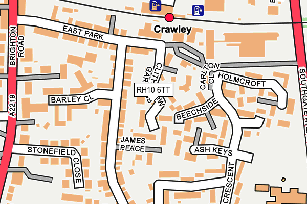 RH10 6TT map - OS OpenMap – Local (Ordnance Survey)