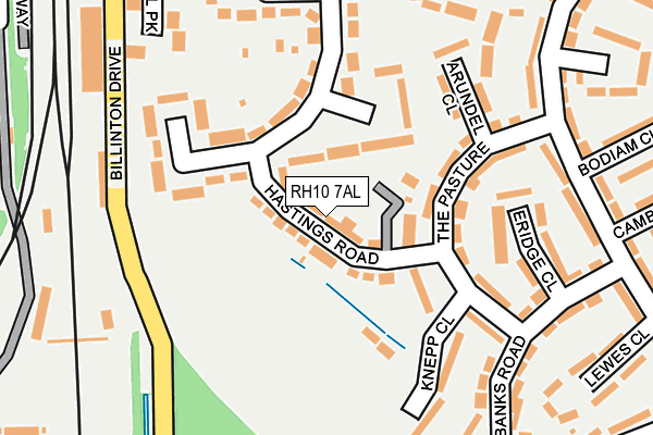 RH10 7AL map - OS OpenMap – Local (Ordnance Survey)