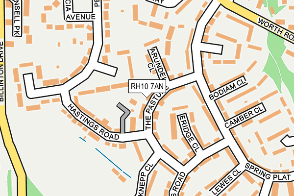 RH10 7AN map - OS OpenMap – Local (Ordnance Survey)