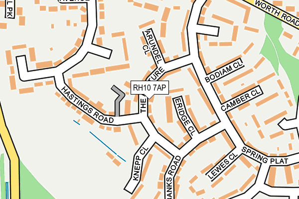 RH10 7AP map - OS OpenMap – Local (Ordnance Survey)