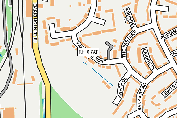 RH10 7AT map - OS OpenMap – Local (Ordnance Survey)