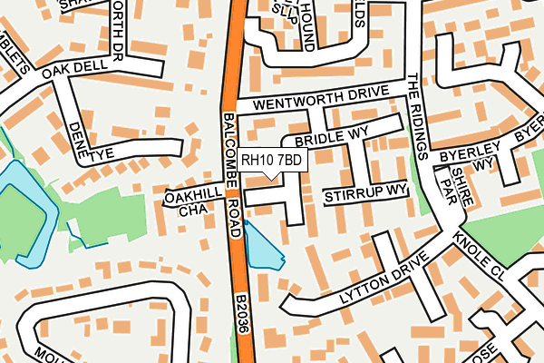 RH10 7BD map - OS OpenMap – Local (Ordnance Survey)