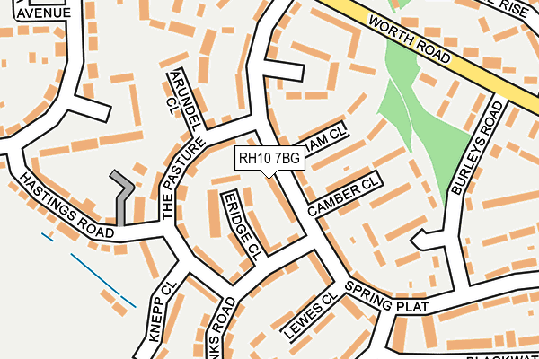 RH10 7BG map - OS OpenMap – Local (Ordnance Survey)