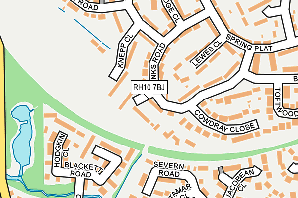 RH10 7BJ map - OS OpenMap – Local (Ordnance Survey)