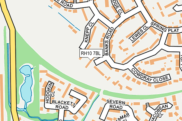 RH10 7BL map - OS OpenMap – Local (Ordnance Survey)