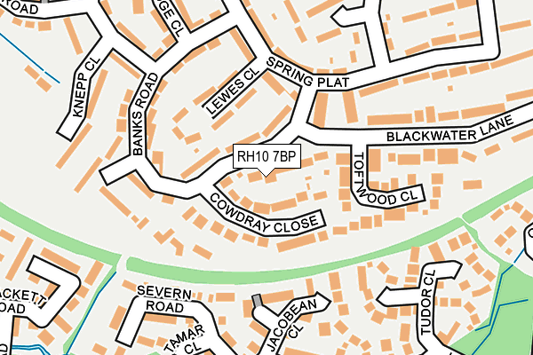 RH10 7BP map - OS OpenMap – Local (Ordnance Survey)