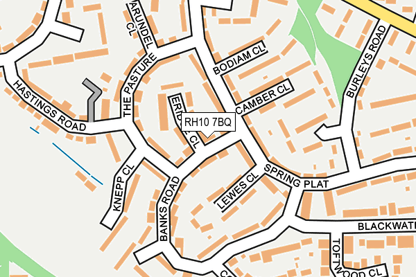 RH10 7BQ map - OS OpenMap – Local (Ordnance Survey)