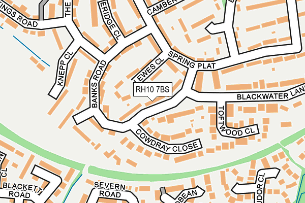 RH10 7BS map - OS OpenMap – Local (Ordnance Survey)