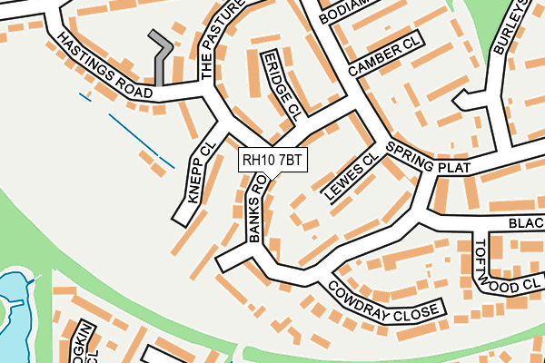 RH10 7BT map - OS OpenMap – Local (Ordnance Survey)