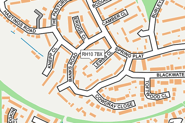 RH10 7BX map - OS OpenMap – Local (Ordnance Survey)