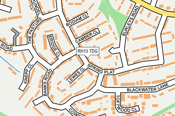 RH10 7DG map - OS OpenMap – Local (Ordnance Survey)