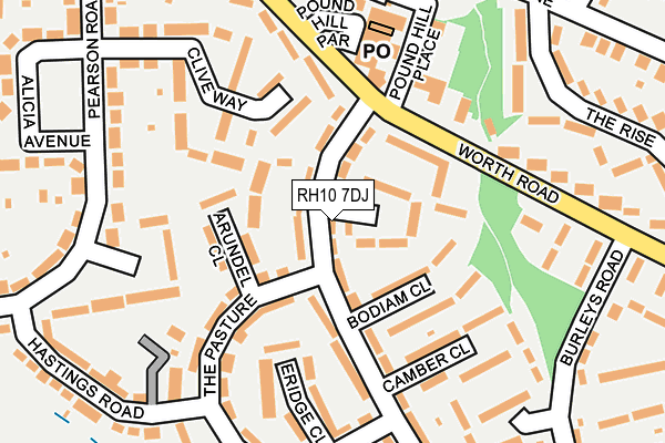 RH10 7DJ map - OS OpenMap – Local (Ordnance Survey)