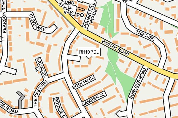 RH10 7DL map - OS OpenMap – Local (Ordnance Survey)
