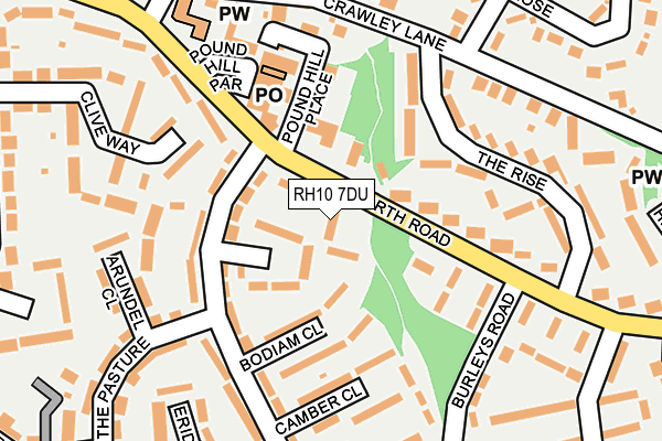 RH10 7DU map - OS OpenMap – Local (Ordnance Survey)