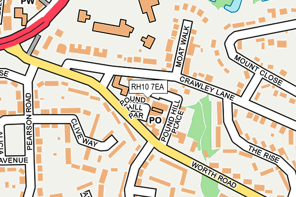 RH10 7EA map - OS OpenMap – Local (Ordnance Survey)