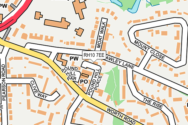 RH10 7EE map - OS OpenMap – Local (Ordnance Survey)