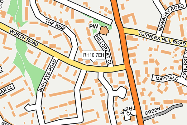 RH10 7EH map - OS OpenMap – Local (Ordnance Survey)