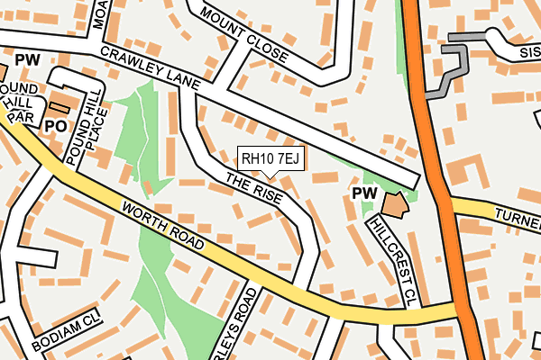 RH10 7EJ map - OS OpenMap – Local (Ordnance Survey)