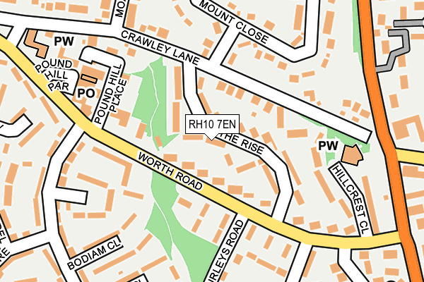 RH10 7EN map - OS OpenMap – Local (Ordnance Survey)