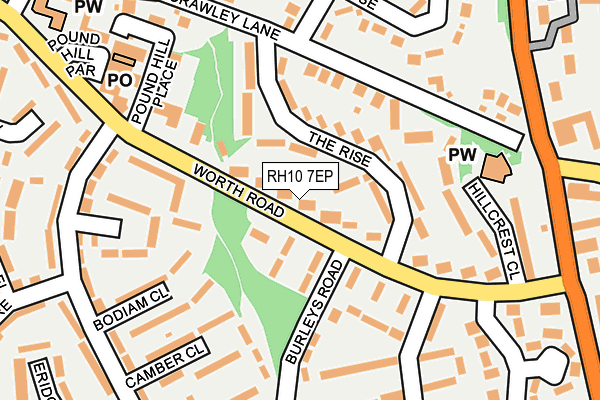 RH10 7EP map - OS OpenMap – Local (Ordnance Survey)