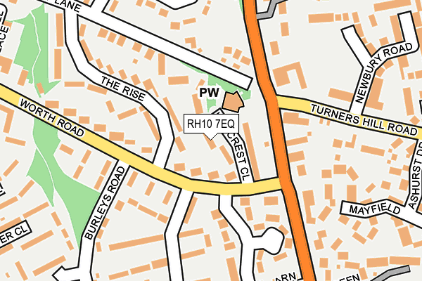 RH10 7EQ map - OS OpenMap – Local (Ordnance Survey)