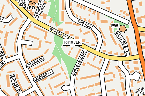 RH10 7ER map - OS OpenMap – Local (Ordnance Survey)