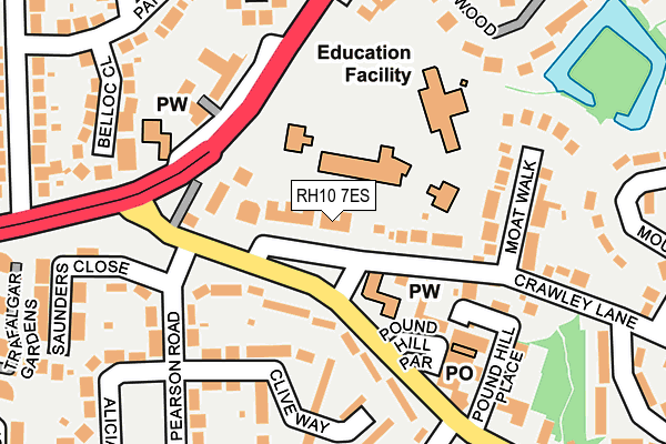 RH10 7ES map - OS OpenMap – Local (Ordnance Survey)