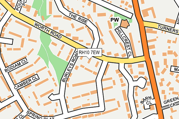 RH10 7EW map - OS OpenMap – Local (Ordnance Survey)