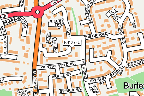 RH10 7FL map - OS OpenMap – Local (Ordnance Survey)