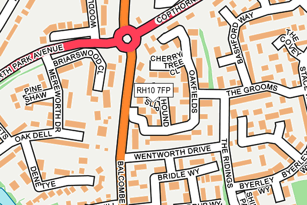 RH10 7FP map - OS OpenMap – Local (Ordnance Survey)