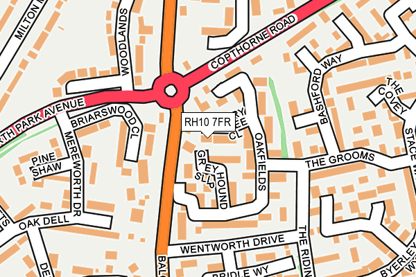 RH10 7FR map - OS OpenMap – Local (Ordnance Survey)