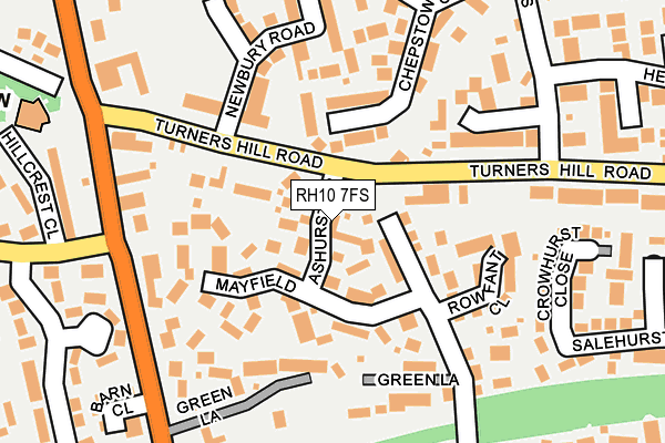 RH10 7FS map - OS OpenMap – Local (Ordnance Survey)