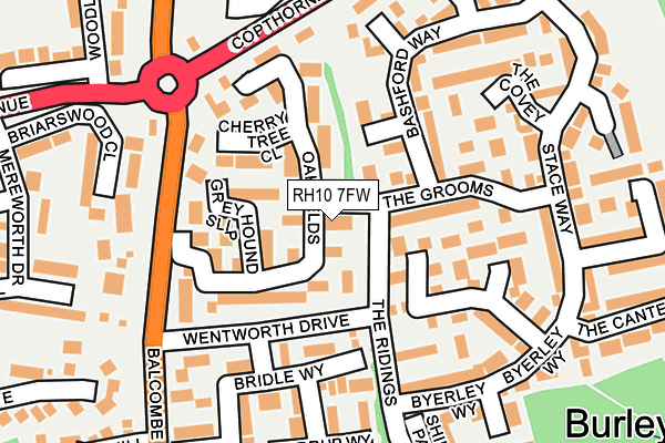 RH10 7FW map - OS OpenMap – Local (Ordnance Survey)